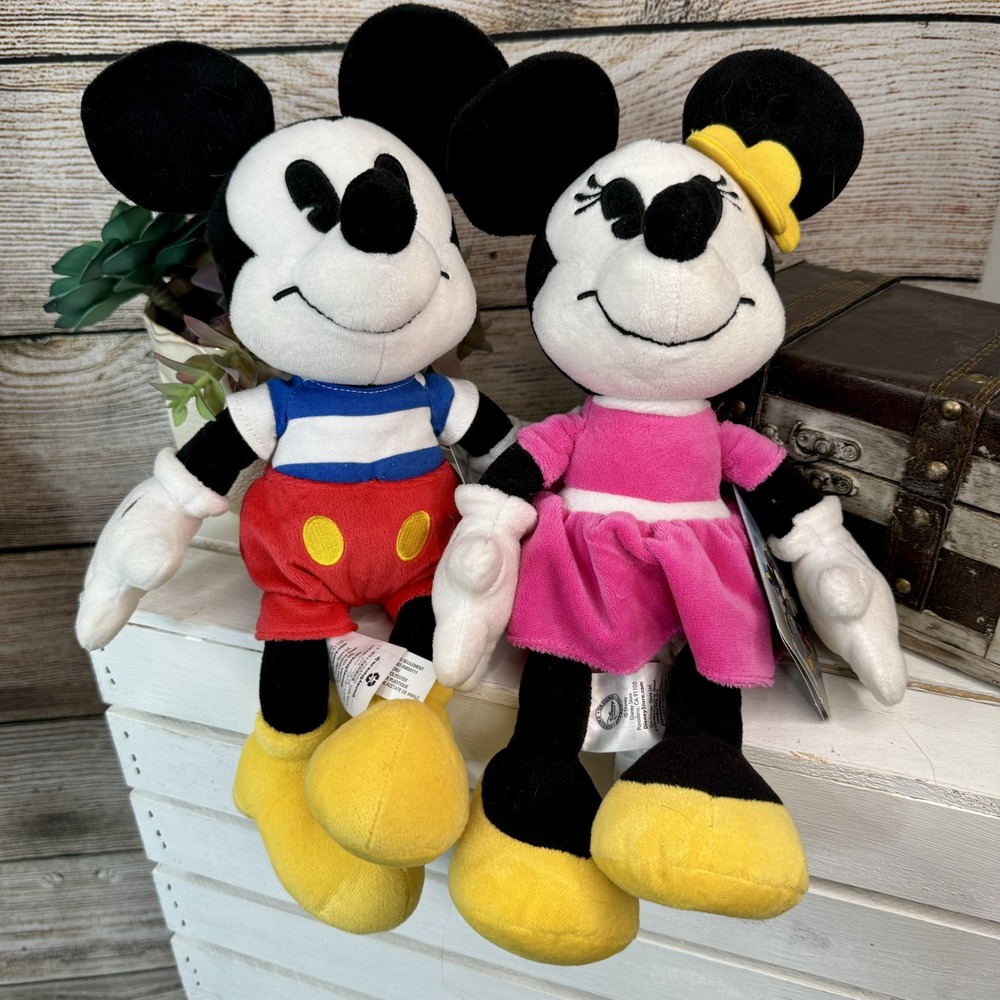 Disney Store Mickey and Minnie‎ Mouse We Kiss Magnetic Plush Set NWT W818-7201-5